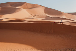 Dunes in Sand Desert in merzouga